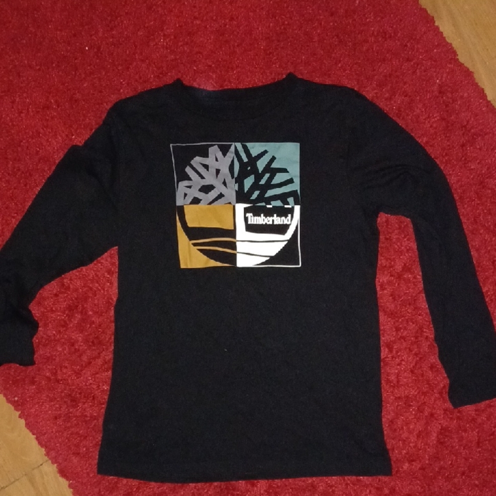 Timberland Kids Long Sleeve Shirt with Graphic Design